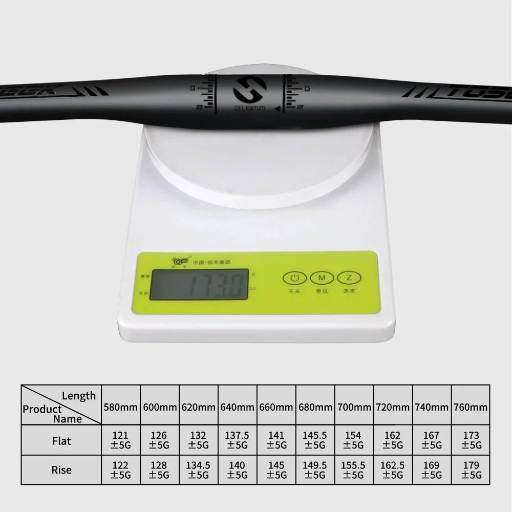 Manillar profesional de fibra de carbono MTB